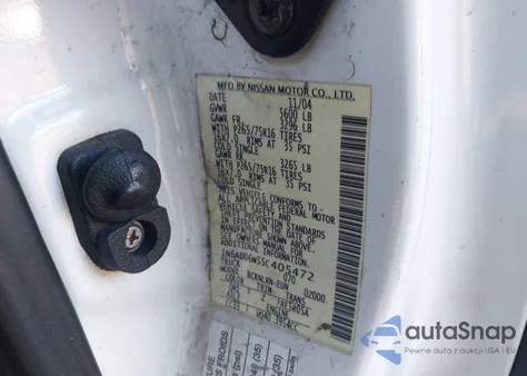 2005 Nissan Frontier Nismo Off Road from USA, damaged, VIN 1N6AD06W55C405472